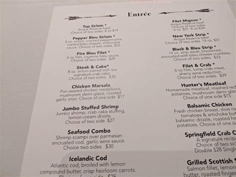 springfield grille boardman ohio menu.